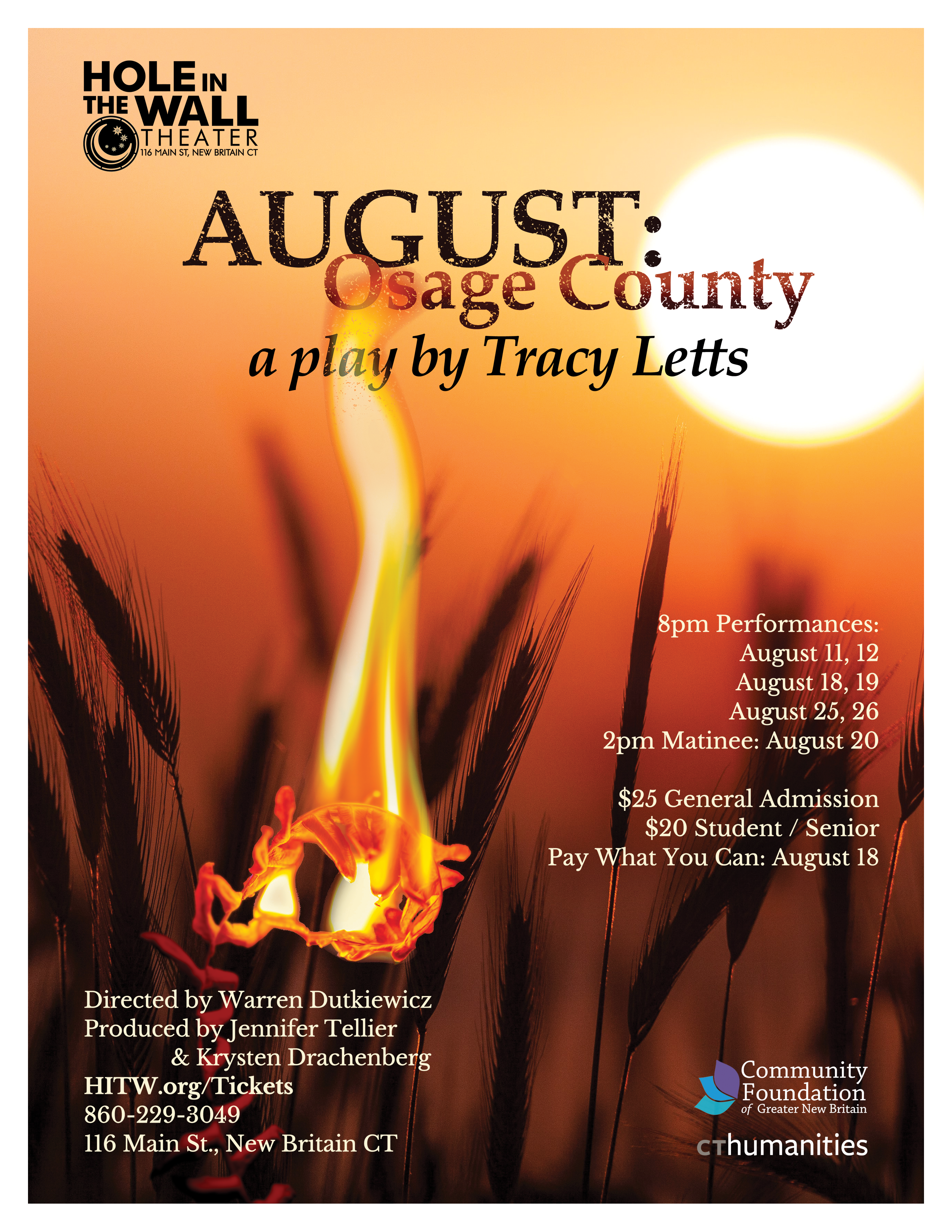 Hole in The Wall Theater August Newsletter